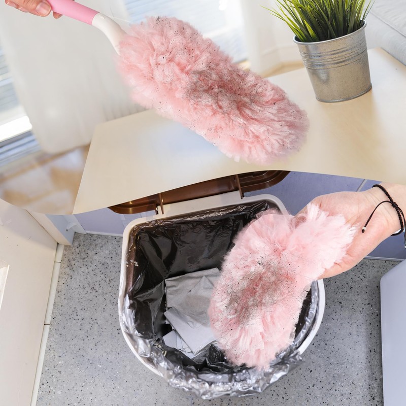 30 PCS Dust Magnet Disposable Dust 360° Pink Dusting Kit