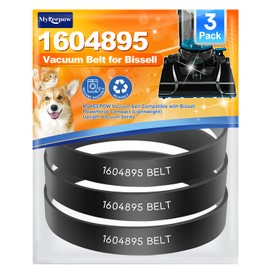 MyKEEPOW 1604895 Belt for Bissell Powerforce Compact Upright Vacuum, Vacuum Belt Compatible with Bissell Vacuum Cleaner Model 2112, 1520, 2690, 3508, 23T7, 23T7V, 3130, 21129, 3 Pack