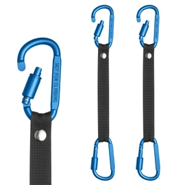 Sumgoo Bag Hook for Fence, Aluminum Alloy Carabiner Strap for Hanging Baseball Softball Pickleball Tennis Bags (Blue 2)