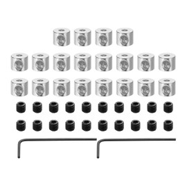 sourcing map 20pcs Pin Backs Locking Pin Locking Pin Keepers Locking Clasp Locking Pin Keeper Backs Locking Pin Backs Copper Pin with 2pcs Wrench (6mmx5mm, Silver Tone)