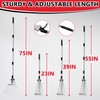 Leaf Rake Adjustable 23-75, Collapsible Metal Stainless Steel Garden Yard