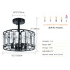 KMaiPem 4-Light Modern Crystal Semi Flush Mount Ceiling Light, Farmhouse
