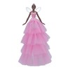 Gisela Graham 30cm Black Skinned Fairy Tree Topper | Pink