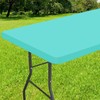 Smiry Rectangle Tablecloth, Elastic Fitted Flannel Backed Vinyl Tablecloths for