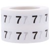 Small Number 7 Stickers 0.5 Inch 12.7 mm Round 1000