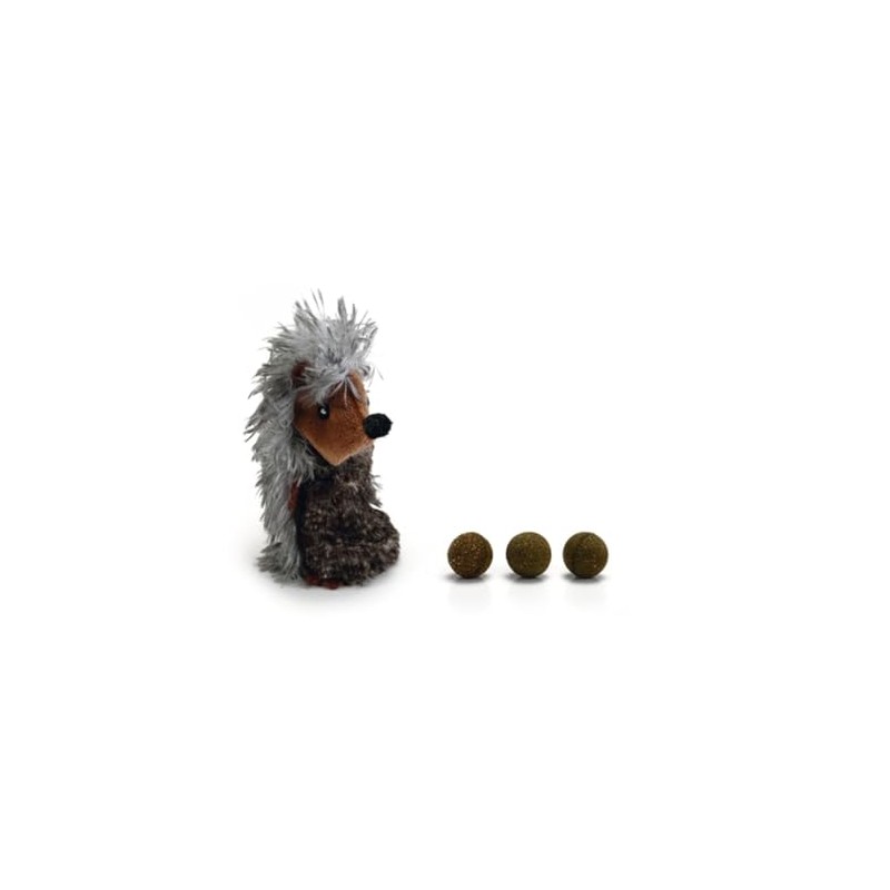 Beeztees Hedgehog Pluche Cat Toy with Balls