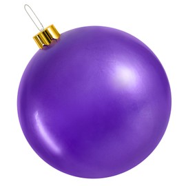 Inflatable Christmas Ornaments,18" 25" Christmas Oversized Ornament,Christmas Ball Decorations Indoor Outdoor, Use as Festive Yard Decoration (Purple, 18")