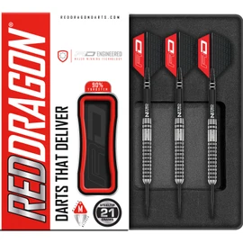 RED DRAGON Gian Van Veen 21 Gram Premium Tungsten Darts Set with Flights and Stems