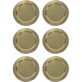 Baum Brothers Set De 6 Plato Base De Acero En Color Dorado Kb-09