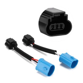 Cocoarm Scheinwerfer Kabelbaum Scheinwerfer Kabeladapter H13 Männlich zu Weiblich für Super Duty 1999-2004 mit PVC-Nylon-Stecker-resistenten 1200 ℉ 12V-24V