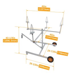 KUAFU Universal Wheel Painting Stand Rack Steel Auto Wheel Paint Tools