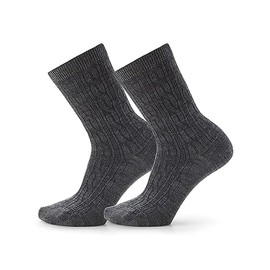 Smartwool Everyday Zero Cushion Merino Wool Cable Crew Socks for Men and Women (2 Pack)