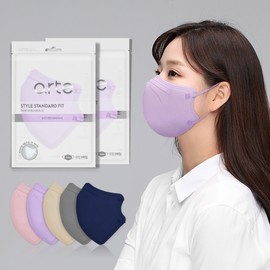 Arte Domestic Beak-Type Disposable Color Mask Purple 100 Sheets (Pack of 25) / 아르떼 국산 새부리형 일회용 컬러 마스크 보라 100매(25매입포장)