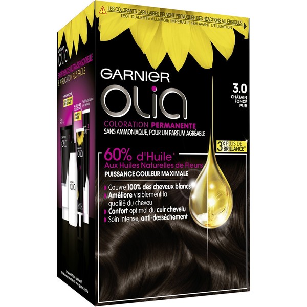 GARNIER Colouration Olia colouration n° 3.0 châtain foncé pure