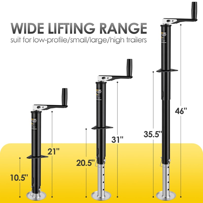 5000lbs A-Frame Trailer Jack,30" Lift 20-24V Cordless Drill Compatible with