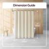 TURKIO Cream Shower Curtain Waffle Weave Shower Curtain Neutral Striped
