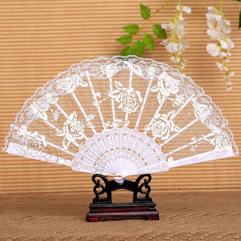 6 Colors for Practice, Rose Lace, Fan, Abanico, Ballet, Dance,