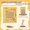 QUEWEL Natural Cluster-Lashes Kit with Bottom Lashes, D Curl Wispy