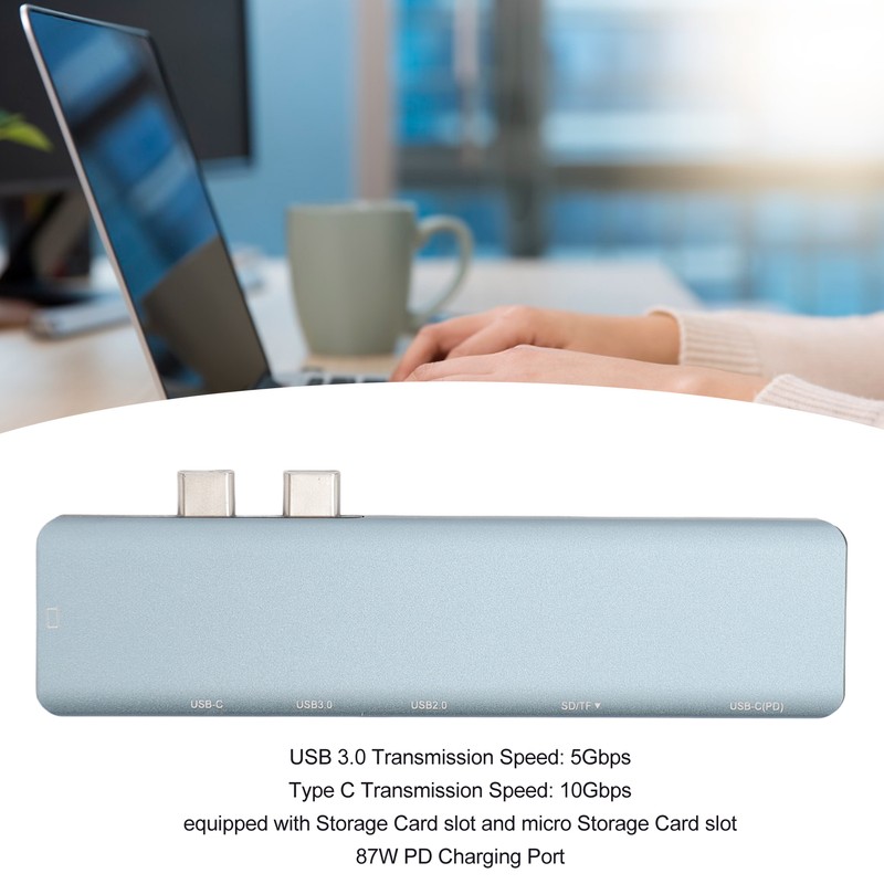 USB C Hub 4K 30Hz HD Output 10Gbps PD 87W