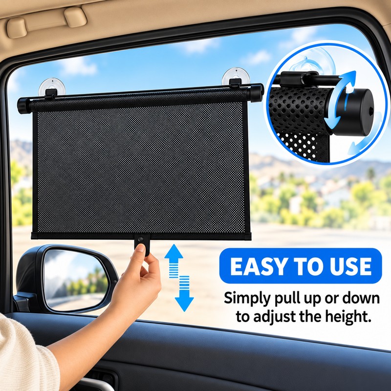 Car Window Shades for Sunlight Control with Suction Cup –