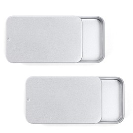 Gerkia 2Pack Travel Floss Picks Case, Refillable Portable Floss Pick Holder and Dispenser, Small Tin Box Containers.