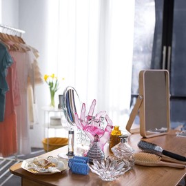 Mircube Hand Ring Holder, Pink Room Decor Aesthetic Jewelry Displays for Shows, Preppy Decor Ring Display Jewelry Stand