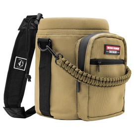 NATURE PIONEOR Insulated Water Bottle Holder with Shoulder Strap for Half Gallon Sports Water Jugs Bottles, Carrier/Pouch Sleeve for Outdoor Camping, Hiking,Gym