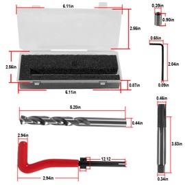 YMT 1420 Kit de herramientas de reparación de tornillos de cabeza para Honda B16 CR-V Accord Element RSX para Toyota M11.5 mm x 1.5 Kit de reparación de culata de motor