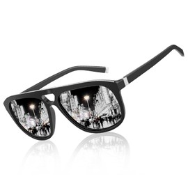 ZENOTTIC Aviator Sunglasses for Men Polarized UV Protection Square Fashion Double Bridge Retro Pilot Sun Glasses Oversized