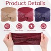 Rhinestone Wide Headbands for Women, 3 Pcs