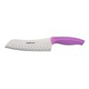 Farberware Precise Slice Serrated Santoku Knife, 7 Inch, Purple