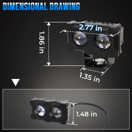 AUTOVIC Mini Dirt Bike Light Bar Kit, Universal Dirtbike Motorcycle Headlight Bar Kit, 2 Modes White Light & Amber Light Front Lamp Lights for Kawasaki Honda Yamaha Suzuki Ski-D oo G4 Dirt Bike Parts