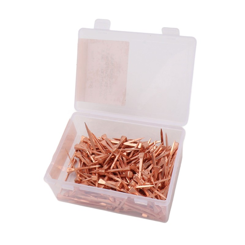 250Pcs Horseshoe Nails Copper Plated Rustproof Equestrian Riding Equipment Pet