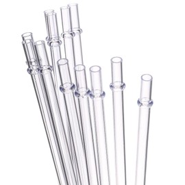 11 Inch Clear Reusable Thick Tritan Plastic Replacement Drinking Straws Extra Long,Dishwasher safe,Set of 12 Pcs Straws reusable with Cleaning Brush (11inch, Clear)bendy straws,plastic reusable straws