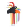 9Pcs Hex Wrench Ball End Colourful Long Arm Metal Key