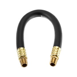 QWORK Air Compressor Hose, 3/8" X 13" Air Hose, 300 PSI Max Working Pressure, 1/4" Male NPT To 1/4" Male NPT Connections, 1 Pack