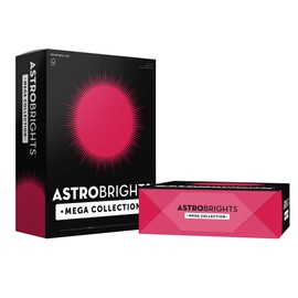 Astrobrights Mega Collection Colored Paper, Bright Red, 1250 Sheets, 24 lb/89 gsm, 8.5" x 11" - MORE SHEETS! (91620-01)