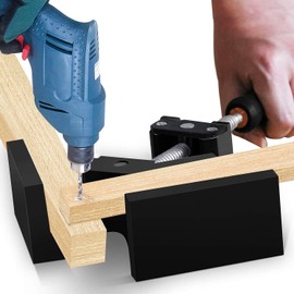 Single Handle 90 Degree Right Angle Clamp - Adjustable Aluminium Alloy Quick Grip Corner Clip Clamp Tool for Woodworking, Welding, Photo Frame and Other Projects - Black (Pack of 1)