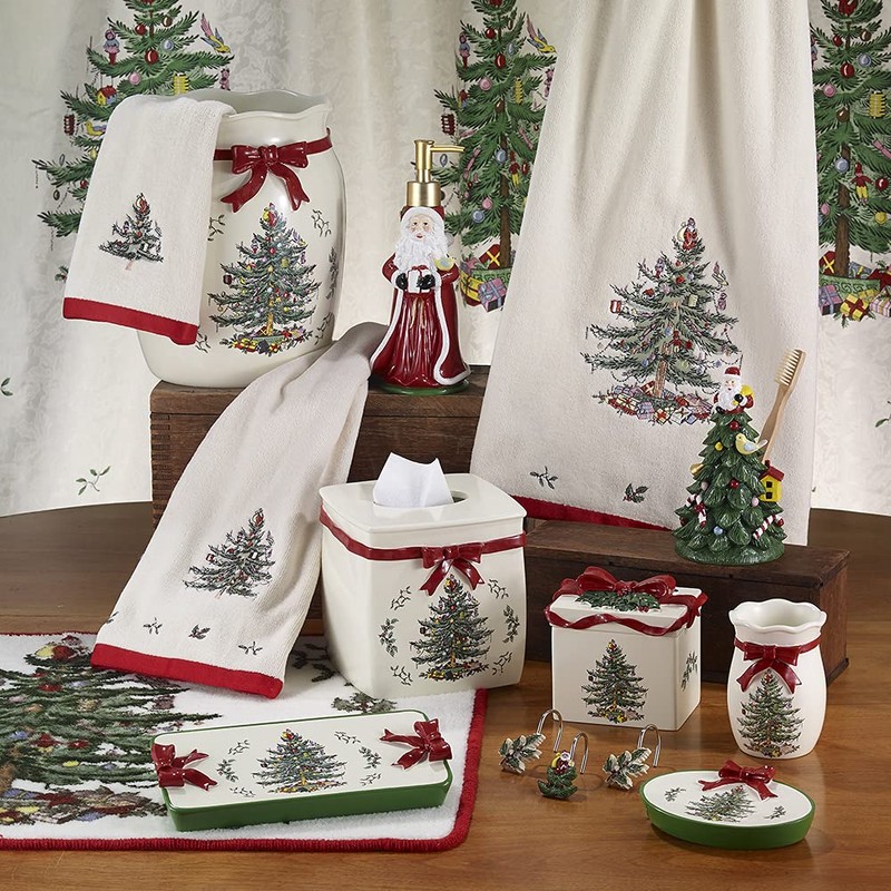 Avanti Linens Spode Christmas Tree Collection, 2 pc Fingertip Towel