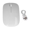 Wireless Mouse Rechargeable DualMode 2.4G Ergonomic Mute Optical Computer Accessories(White