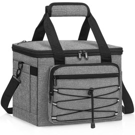 TEUEN Insulated Lunch Box for Women Men, 15L Large Reusable Lunch Bag, Leakproof Cooler Bag for Adults, Durable Waterproof Lunchbox with Adjustable Shoulder Strap for Work Picnic Beach