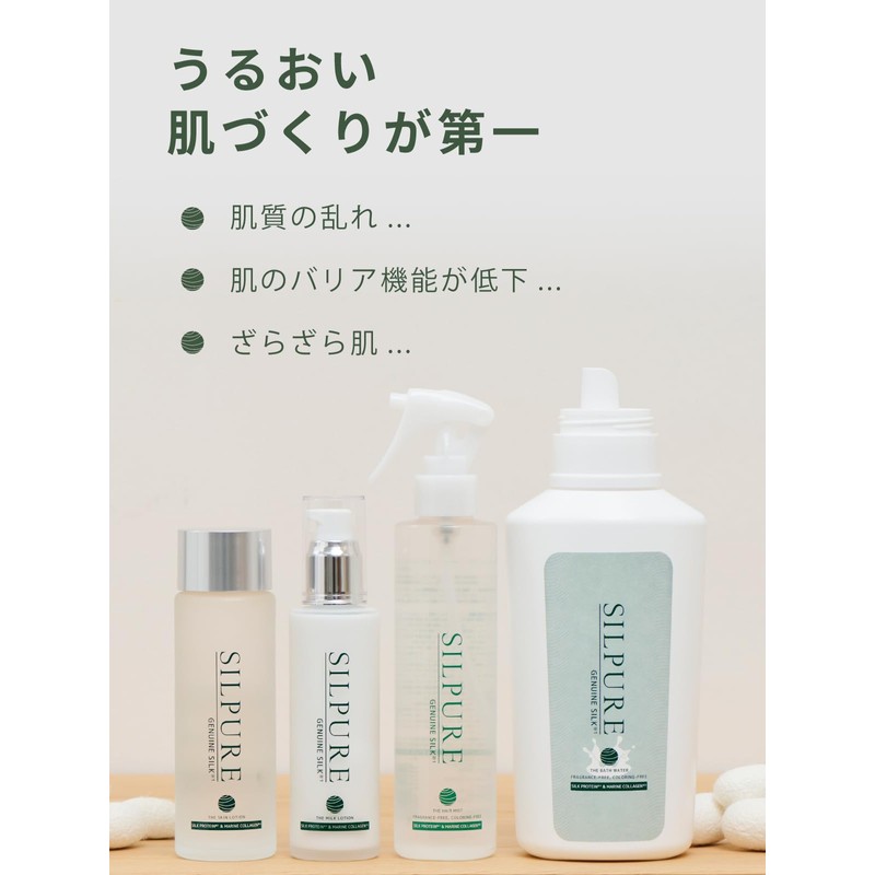 Silpure Lotion, Silk Moisturizing NMF Lotion, Sericin, Silk Protein, Collagen,