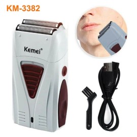 Unbranded KEMEI 2024 Electric Shaver Trimmer Razor Rechargeable Hair Beard Shaving Machine - Kemei- 3382