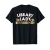 Cool Librarian Themed Art For Women Library Worker Assistant T-Shirt