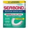 Sea Bond Secure Denture Adhesive Seals, Fresh Mint Lowers, Zinc-Free,