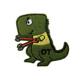 ReelFun Dinosaur OT Occupational Therapist Embroidered Iron On Patch Doctor Gift