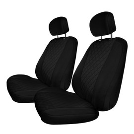 FH Group Custom Fit Neosupreme Custom Fit Seat Covers for 2015-2022 Ford F-150 XLT | Lariat | Raptor and 2017-2022 Ford F-250 F-350 F-450 with Water Resistant Neoprene Insert - Front Set Black