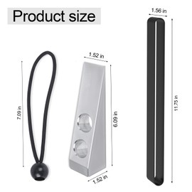 Firefighter Wedge with 2 Pcs Fire Rubber Helmet Band, Firefighter Door Wedge, Firefighter Wedge Tool, Aluminium Firefighter Wedge, Metal Firefighter Wedge Fit for Halligan or FuBar Tool