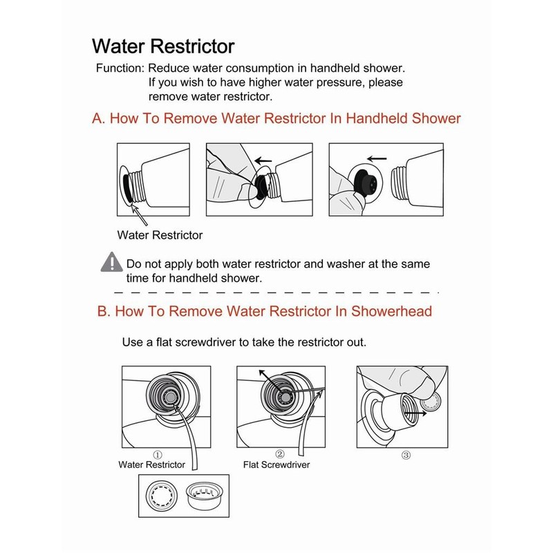 Ana Bath 5-Inch 5-Function High Pressure Handheld Shower Head with