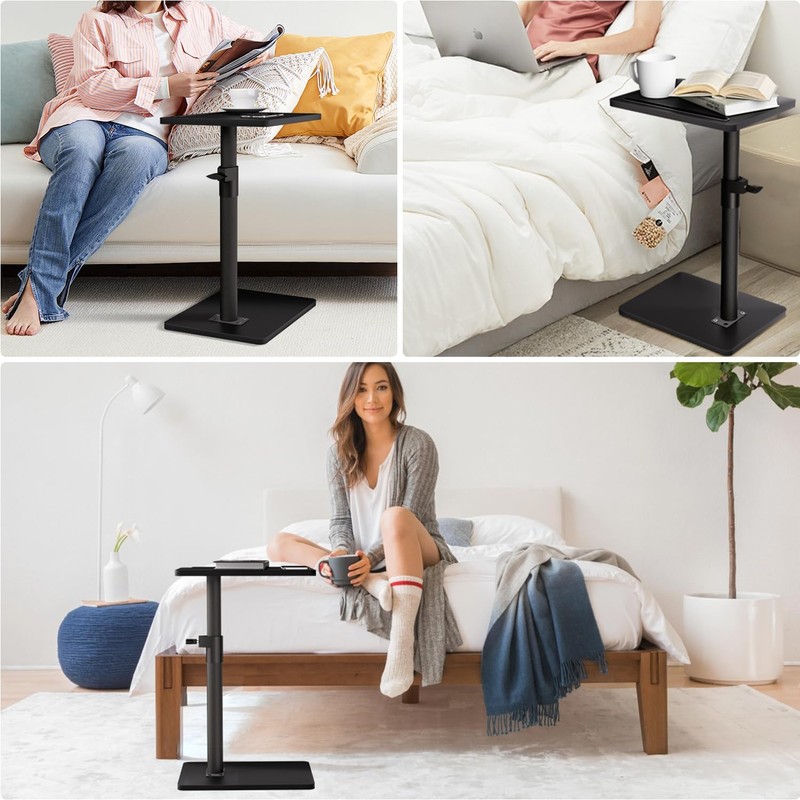 YUHFERA Sofa Armrest Tray Table for Couch - 360° Swivel